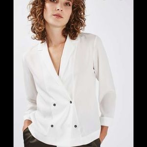 Topshop Double breasted pyjama style shirt. NWT.